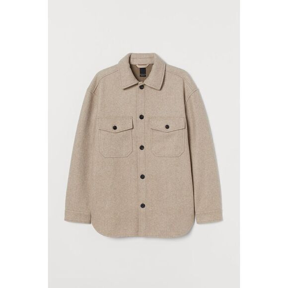 H&M Mens Shirt Jacket Shacket Relaxed Fit NWT - Picture 3 of 8